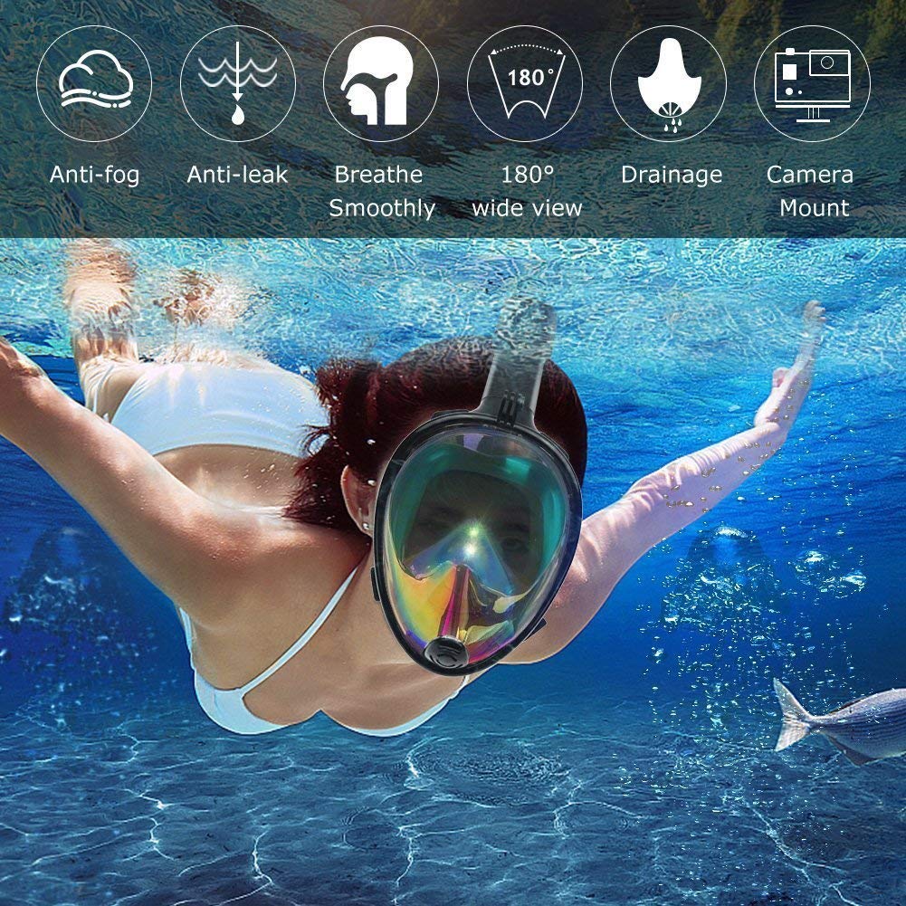 Neopren Maskenband-Abdeckung Für Schnorchelmaske - Schwarz/Weiß Doppelseitig