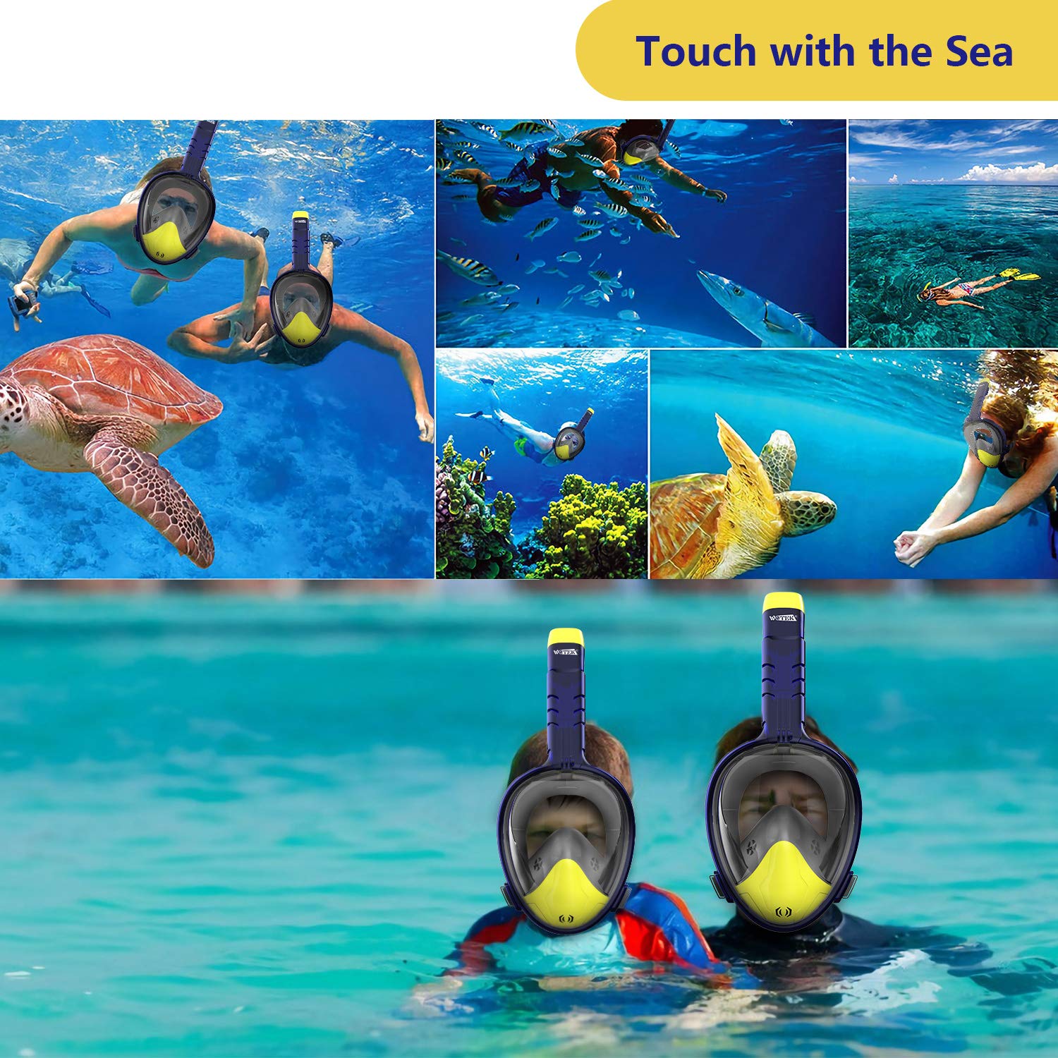 Kinder Schnorchelmaske Schnorchelset Taucherbrille Tauchermaske Schwimmbrillen
